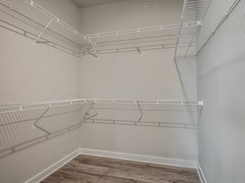 Walk-In Closet With Built-In Shelving