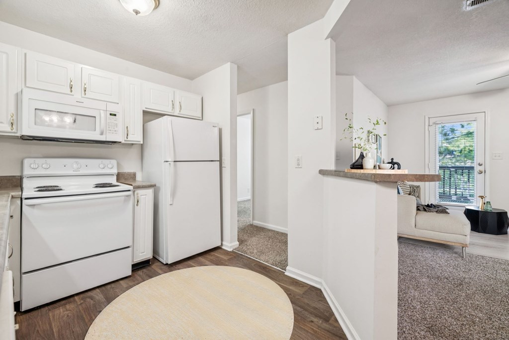 Kitchen with White Appliances