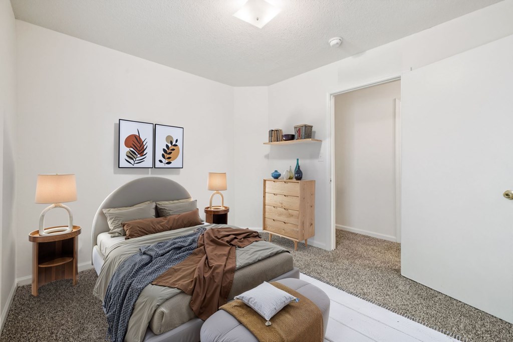 Bedroom with Overhead Lighting