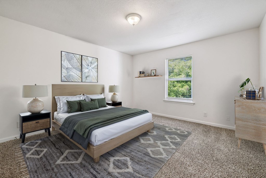 Spacious Bedroom with Plush Carpeting