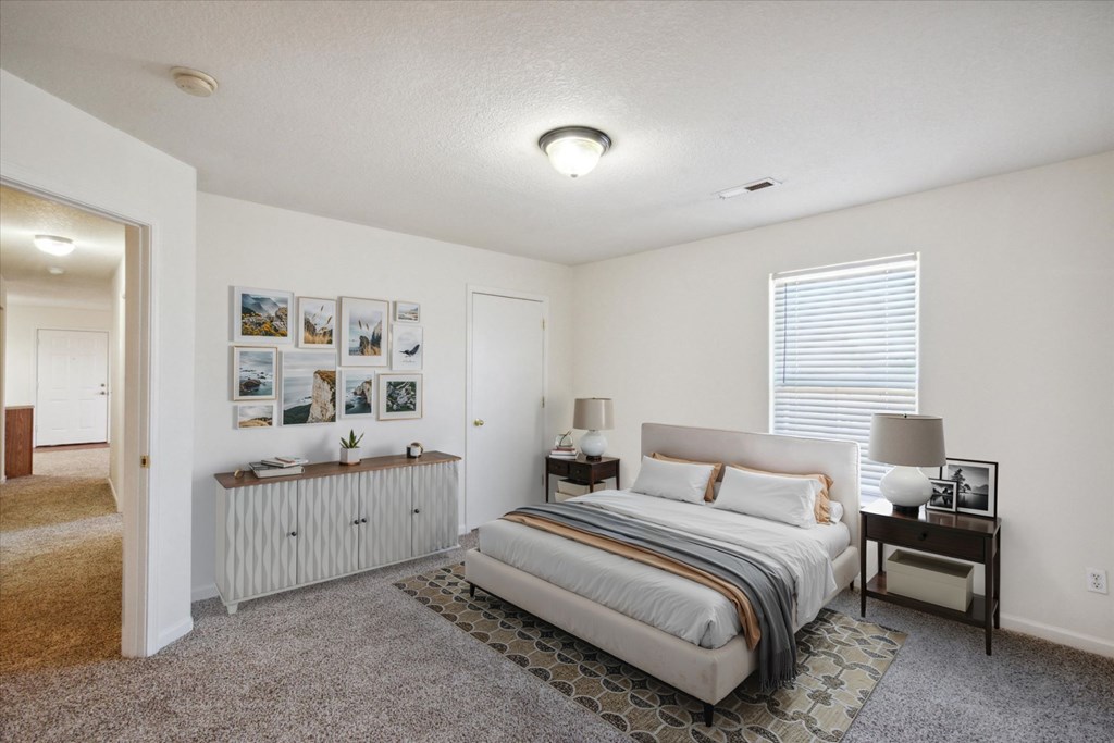 Bedroom with Plush Carpeting