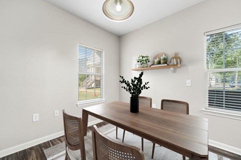 Dining Area with Overhead Lighting