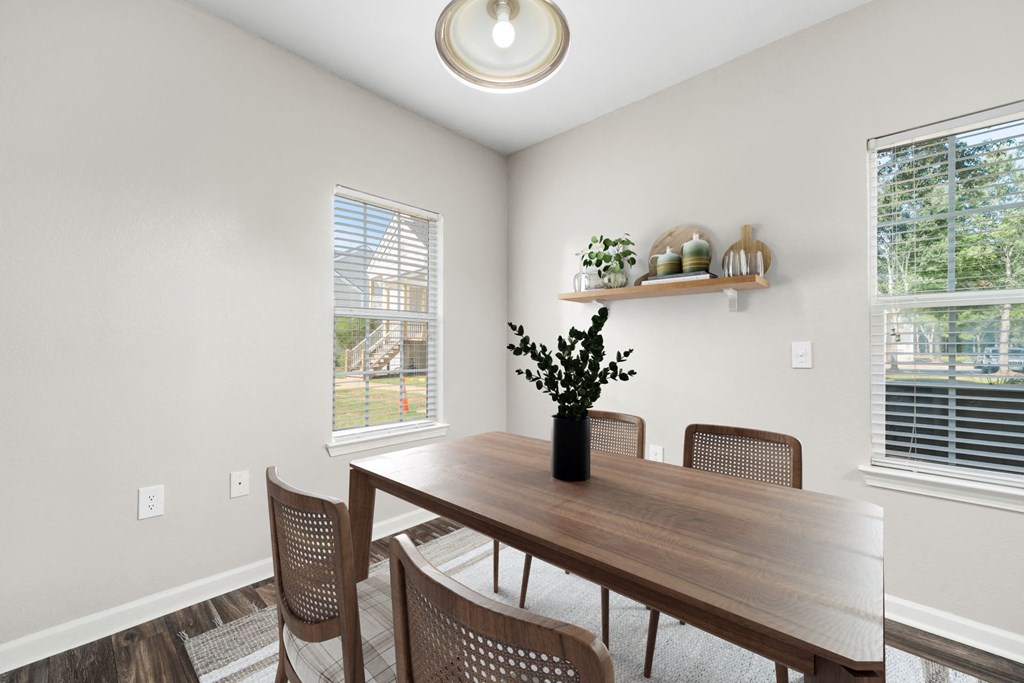 Dining Area with Overhead Lighting