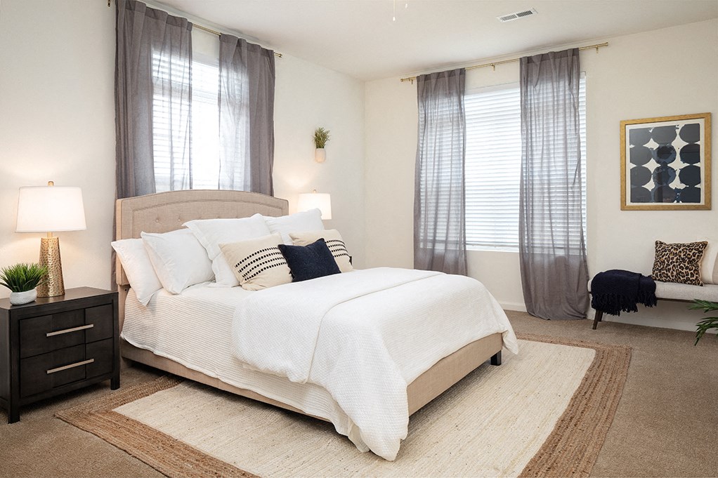 Bedroom with Multiple Windows