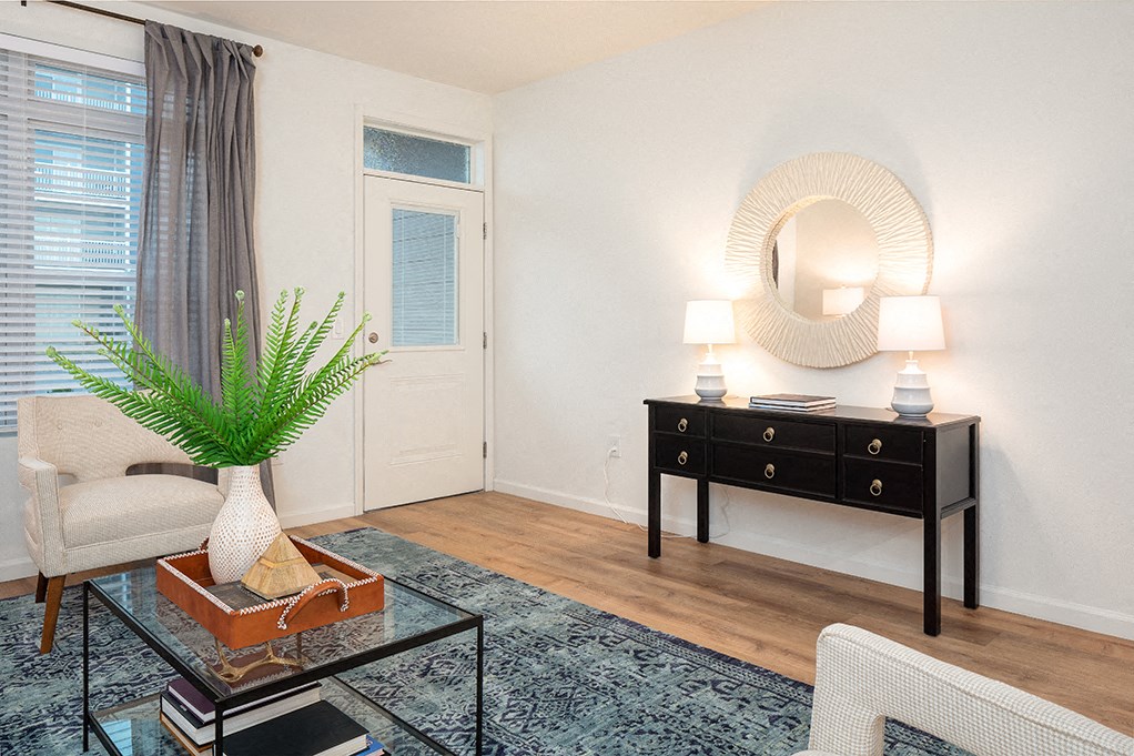 Living Room with Private Entrance Door