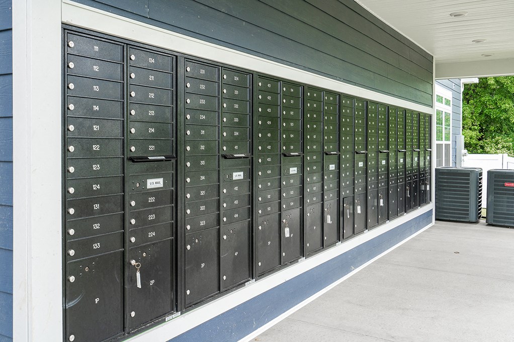 A mail center at Meadowridge