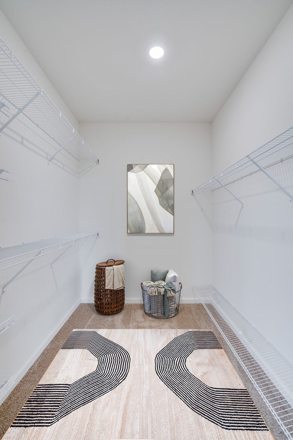 Walk-In Closet With Built-In Shelving