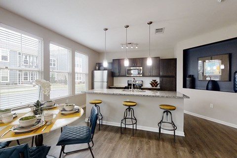 Large Kitchen Island with Barstool Seating