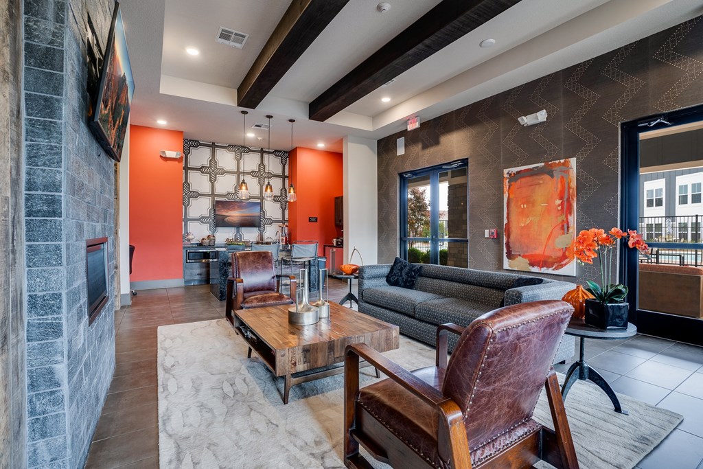 Clubhouse Lounge and Kitchen Area