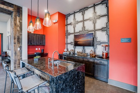 Large Infinity Kitchen Island in the Clubhouse Kitchen