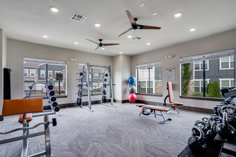 Large Free Weight Area with Kettlebells