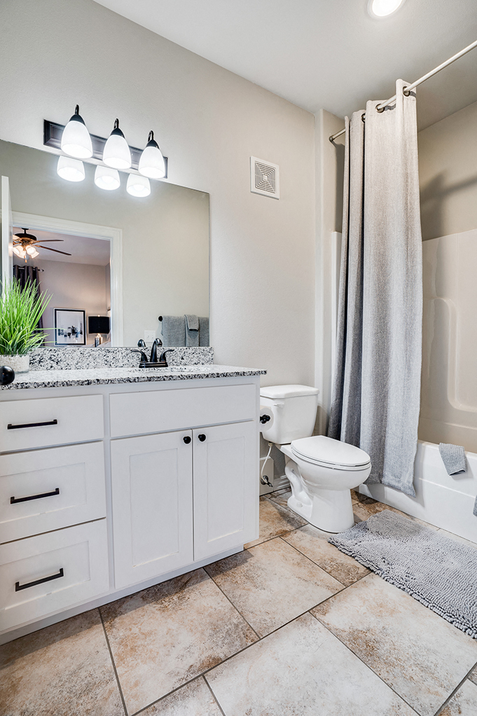 Bathroom with Large Granite Countertop
