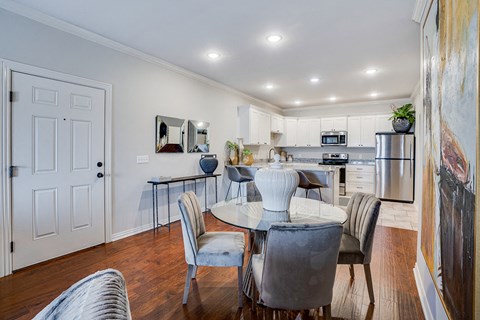 Dining Area with Front Door