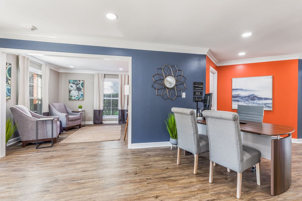 Clubhouse Office Area and Seating Area