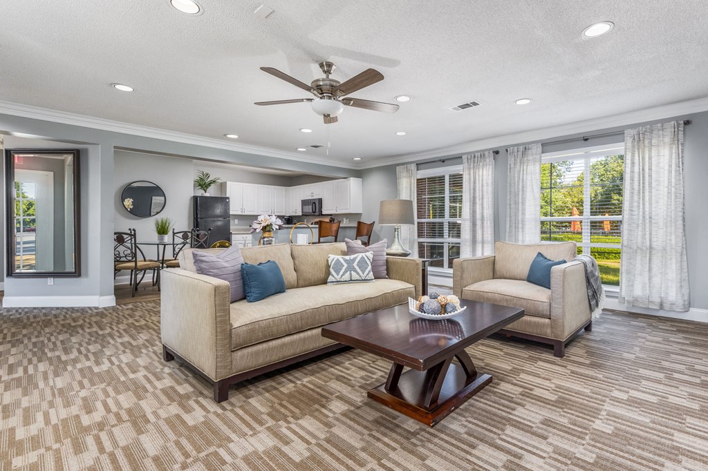 Clubhouse Lounge and Kitchen Area