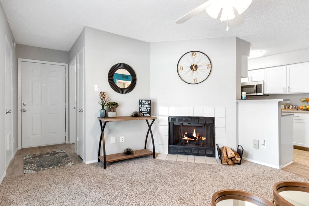 Living Area with Fireplace