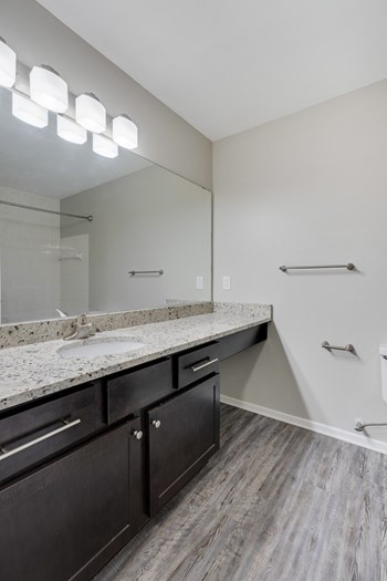 Bathroom Featuring Large Bathroom Vanity With Granite Countertops - Photo Gallery 35