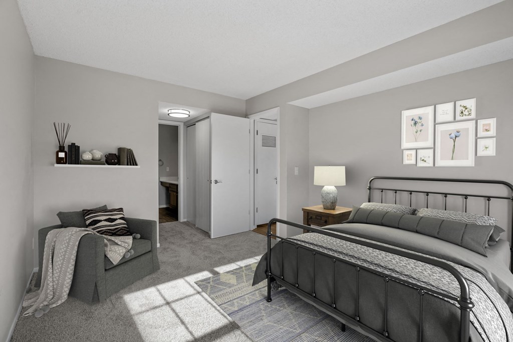 Bedroom with connected bathroom