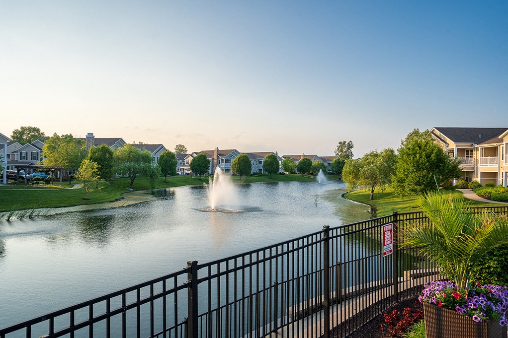 Lake with Large Fountains