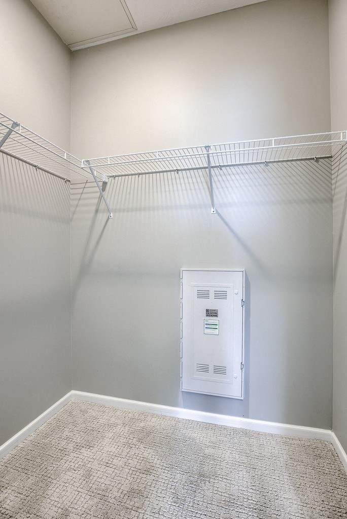 Walk-In Closet With Built-In Shelving