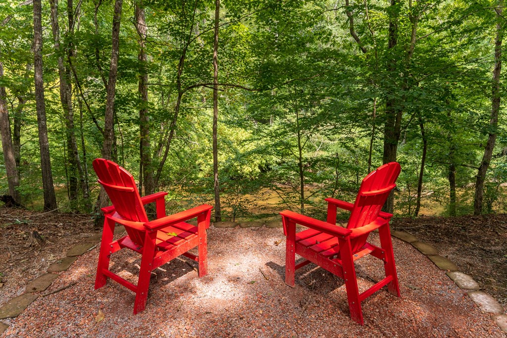 Adirondack Chairs Overlooking The River