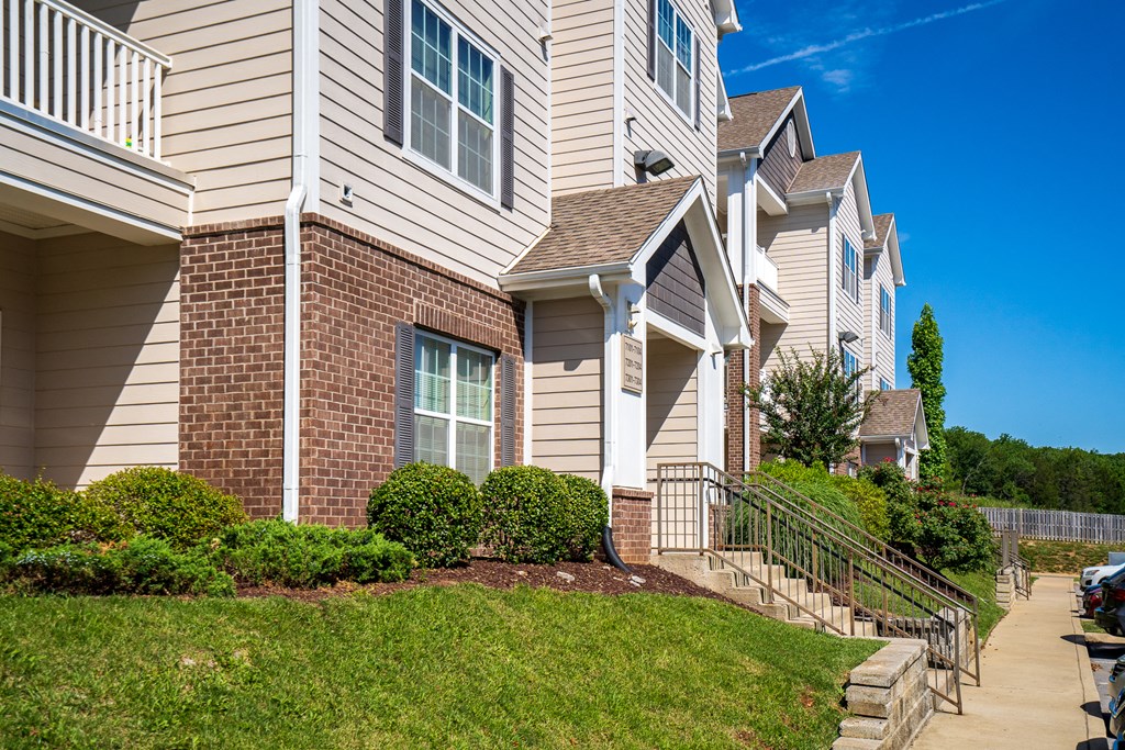 Lush Landscaping In Front Of Ashton Creek Farms Apartment Homes