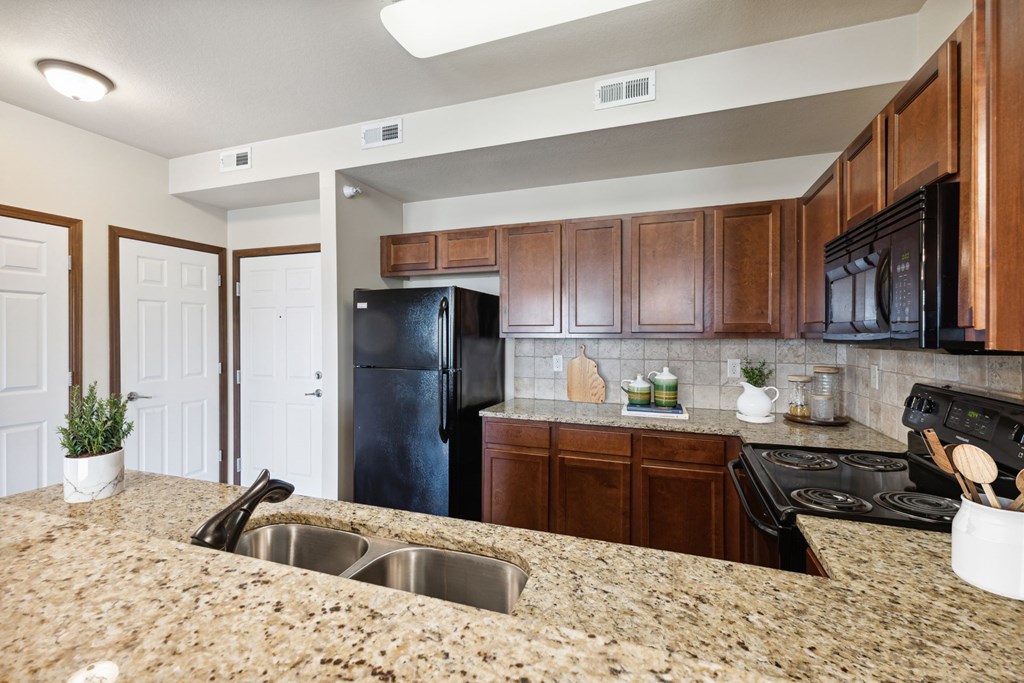 Kitchen with Granite Countertops