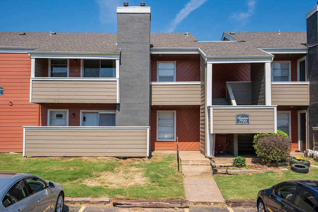 Covered Exterior Stairwell at Riverchase Apartment Building