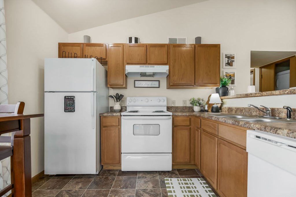 Kitchen with Wood Cabinets