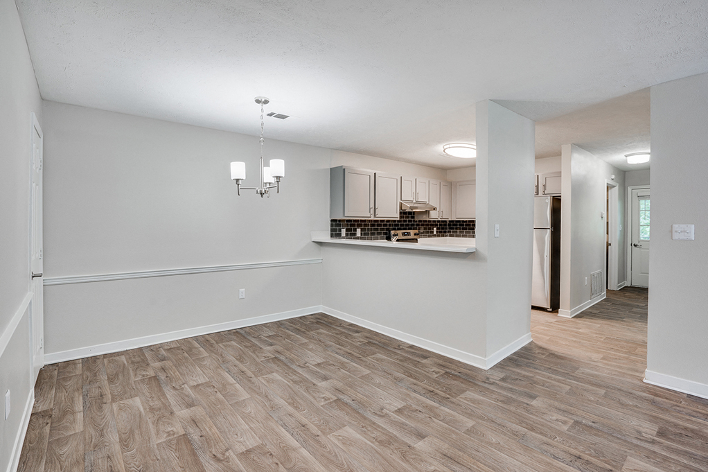 Open Concept Dining Area with Chandelier