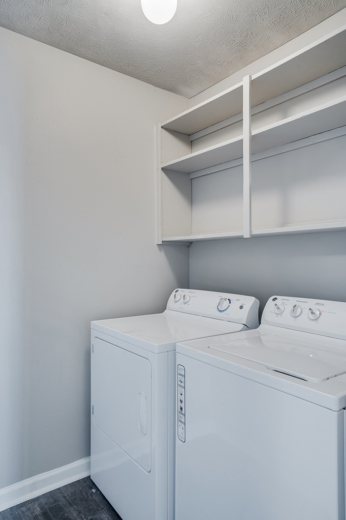 Washer and Dryer with Built In Storage
