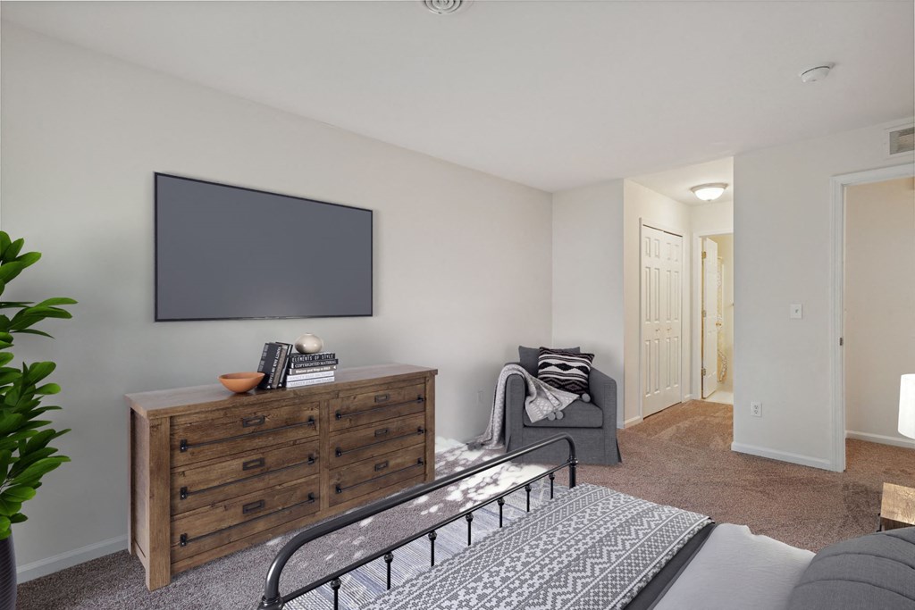 Bedroom with Plush Carpeting