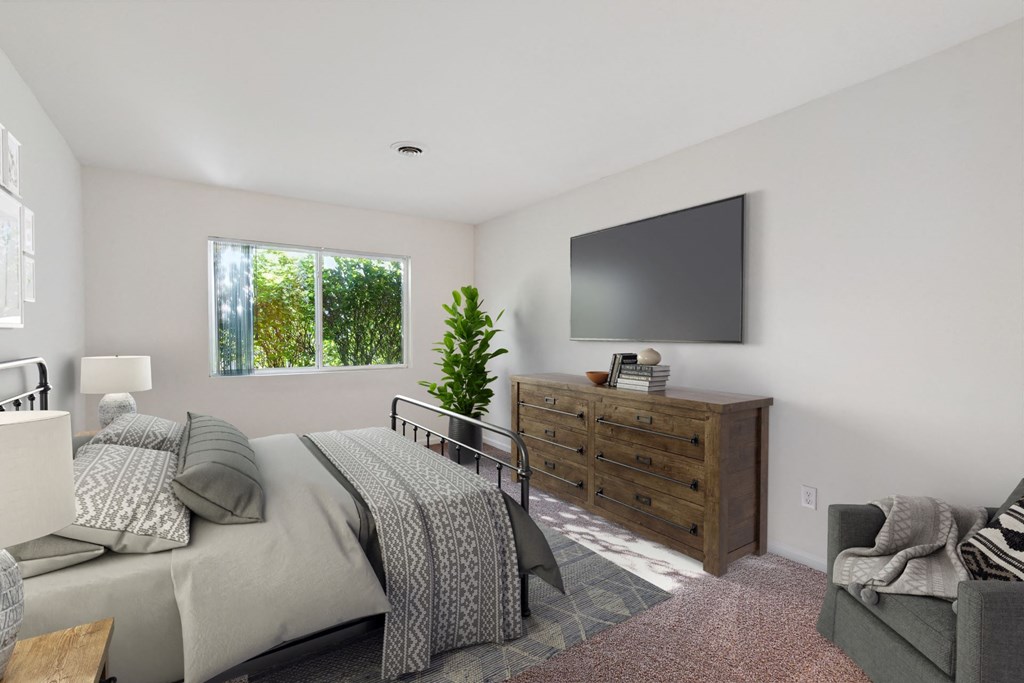 Bedroom with Large Window