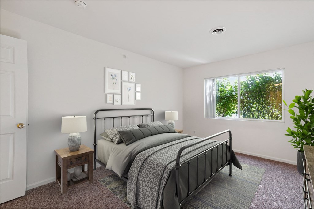 Bedroom with Plush Carpeting