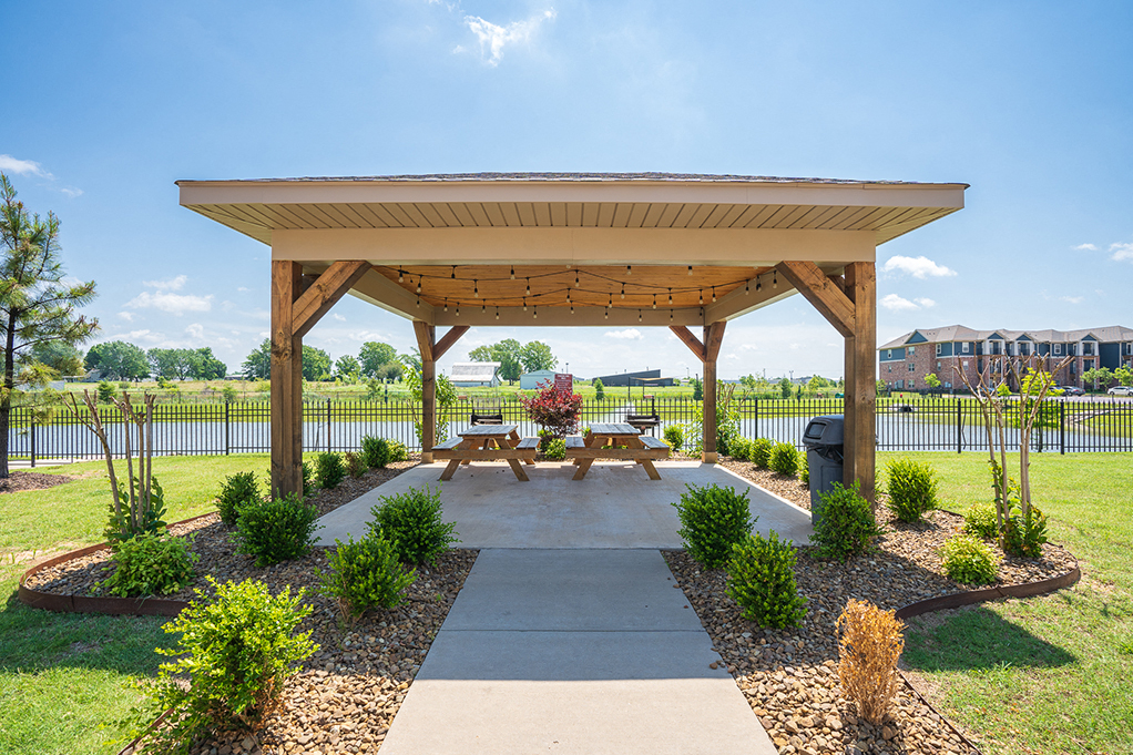 Picnic Area Overlooking the Pond
