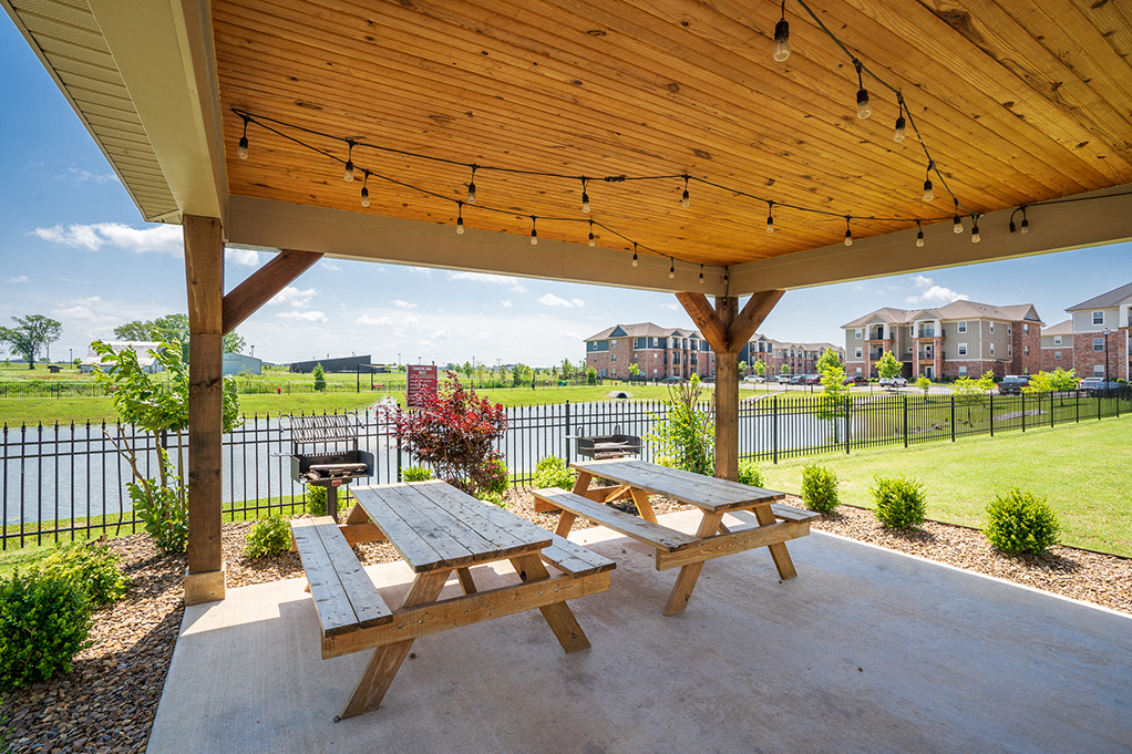 Picnic Area with String Lights