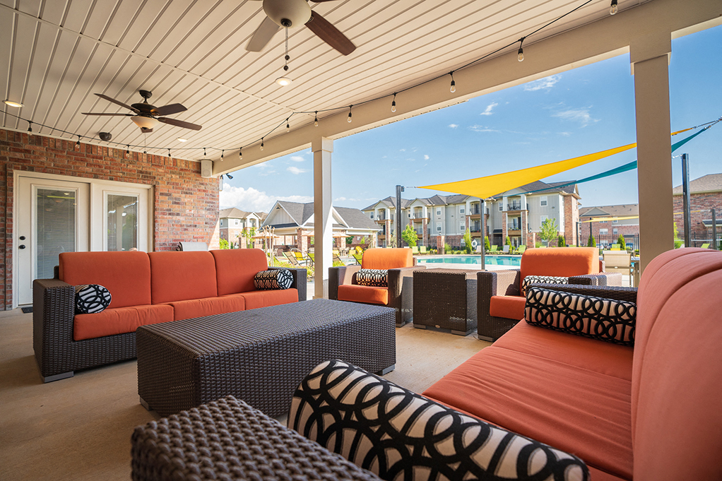 Outdoor Lounge Area with Plush Seating Area