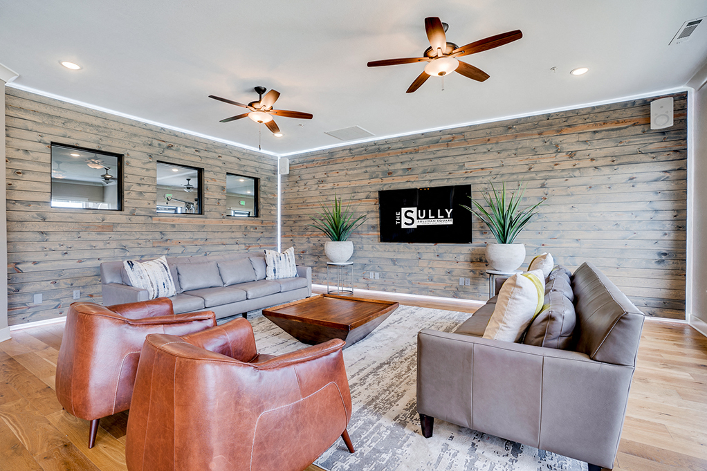 Clubhouse TV Lounge Area with Couches