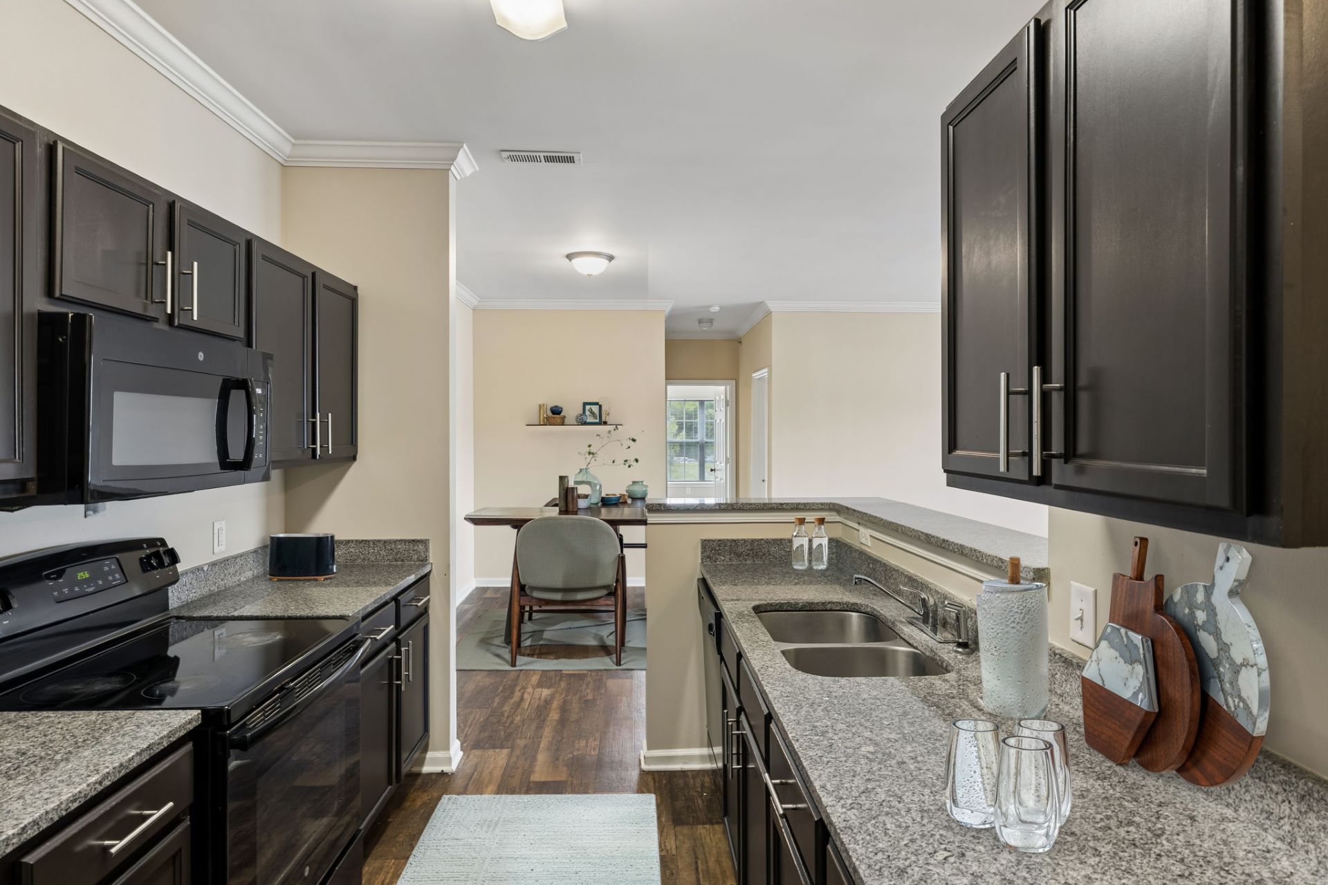 Kitchen with Black Appliances