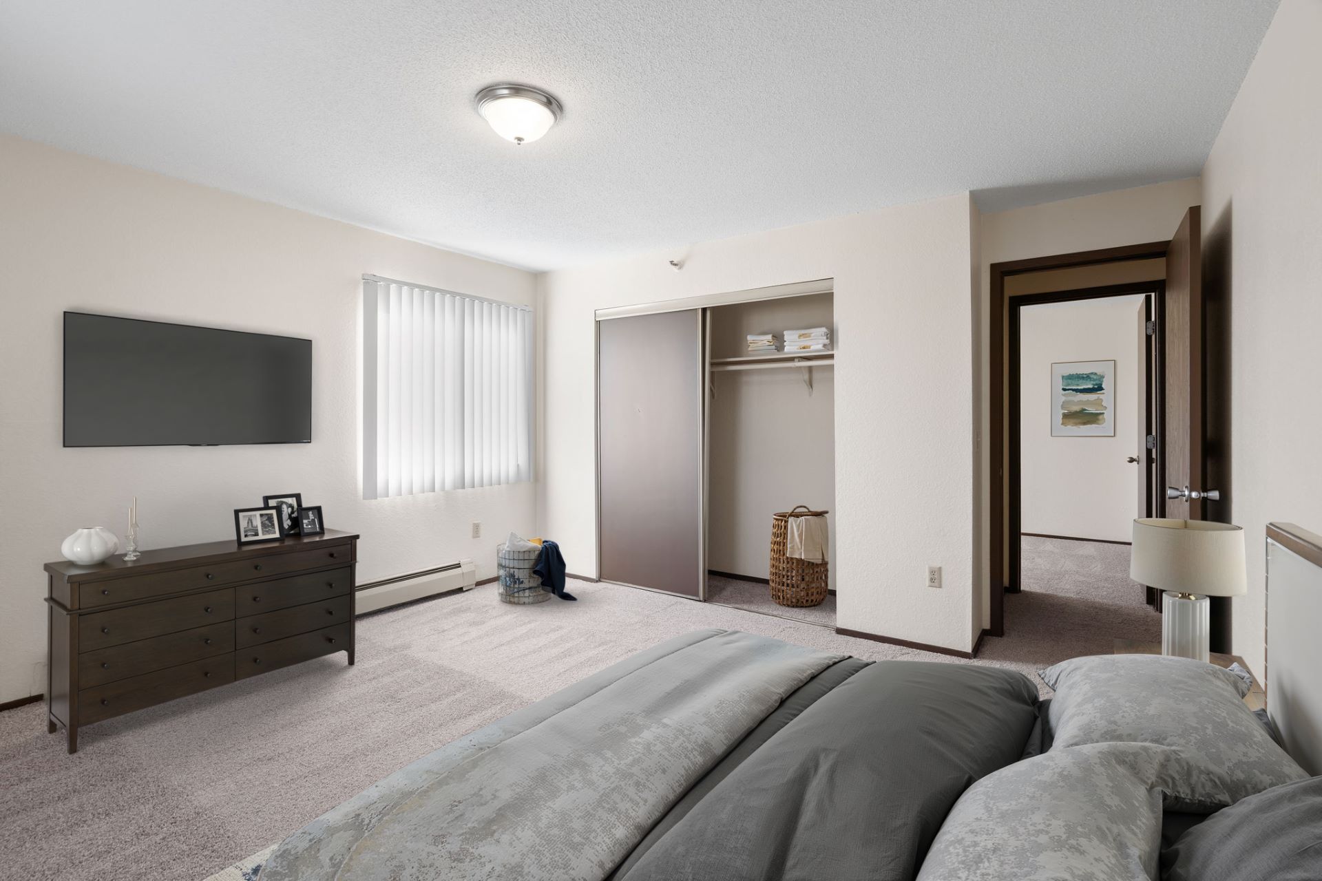 Bedroom with Plush Carpeting