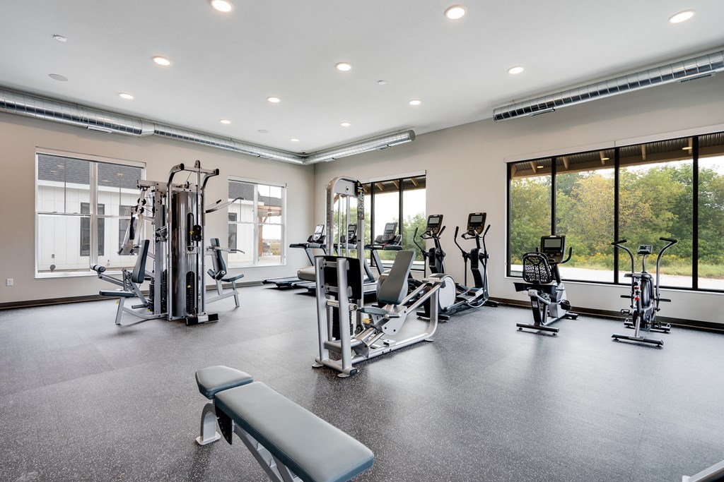 Large Gym with Weight Training Equipment