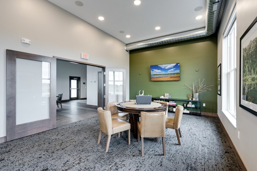 Game Room Poker Table with French Doors