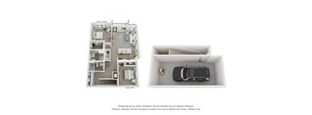 Leona Combined Floor Plan with Dimensions