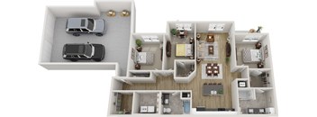 Ashby Floor Plan With Attached Double Stall Garage