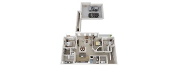 Paxton Floor Plan With Attached Double Stall Garage