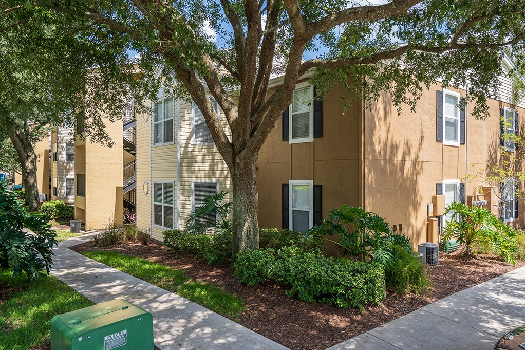 Sidewalk Around an Apartment Building at The Carrington at Four Corners