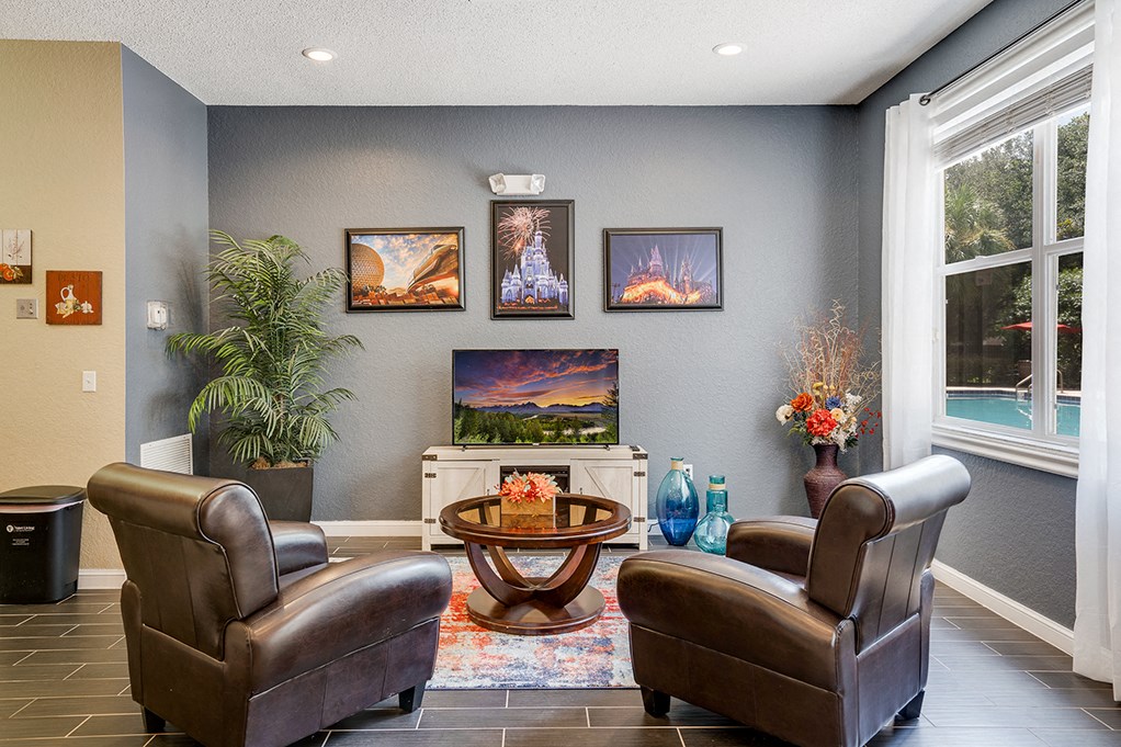 Clubhouse Lounge Area with TV