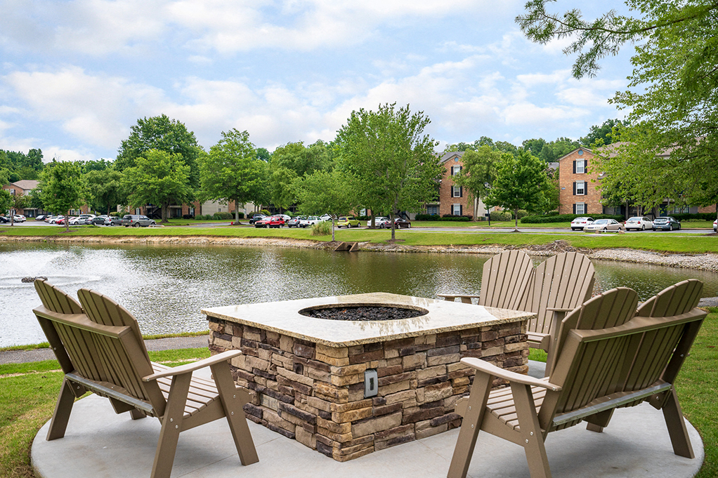 Outdoor Fire Pit Overlooking the Lake