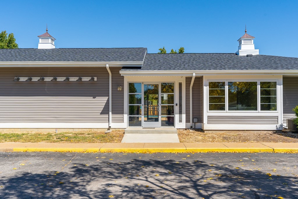 Exterior of the Clubhouse Overlooking the Pool Area