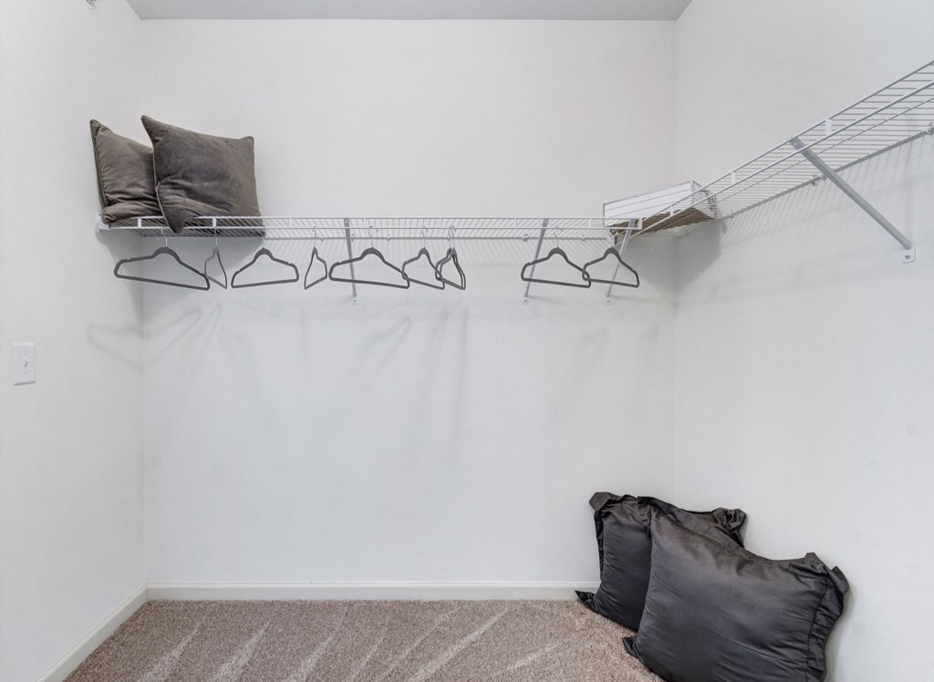 Walk-In Closet With Built-In Shelving